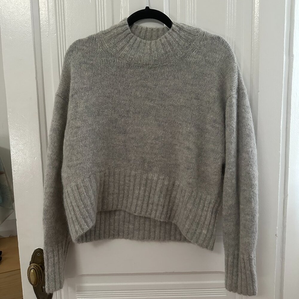COS Gray Crew Neck Sweater